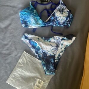 NWT ZAFUL small ocean blue 2-piece swimsuit